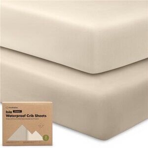 2-Pack Waterproof Baby Crib Sheets for Boys, Girls - 52x28 Viscose